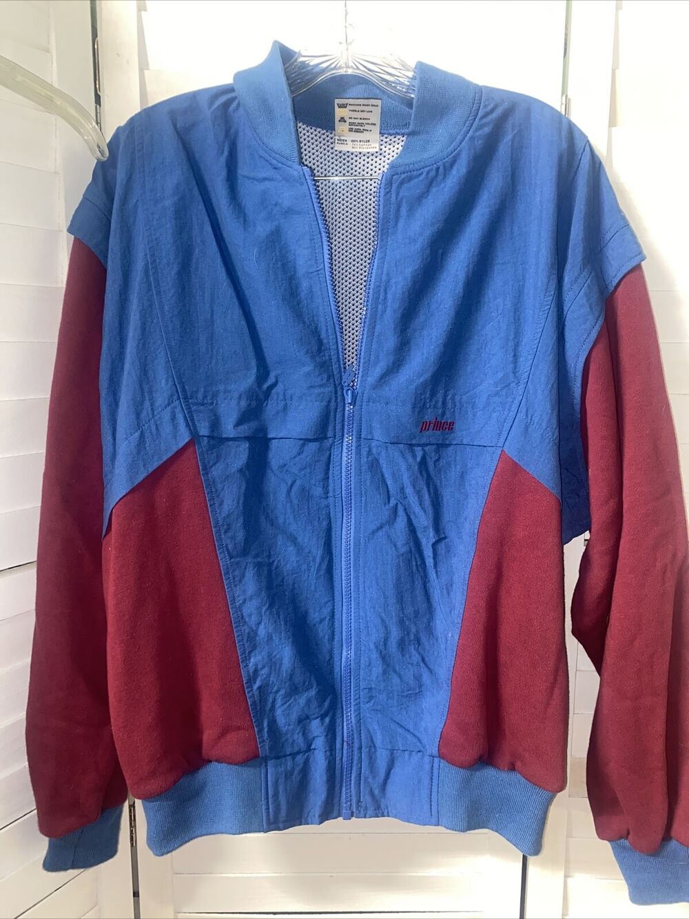VTG 90's Prince Tennis Men's Striped Windbreaker Jacket Medium
